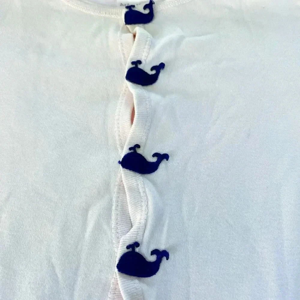 Babysteps | Pink Footed Onesie (6 mos) 🐳